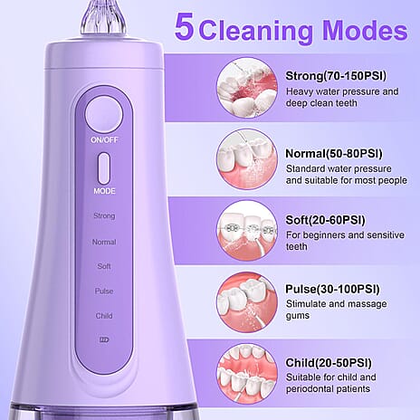 Leominor Water Flosser for Teeth - Purple